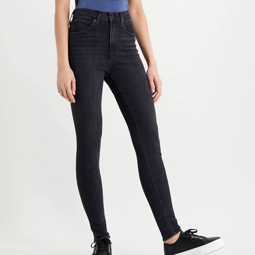 LEVI Black Mile High Super Skinny Jeans